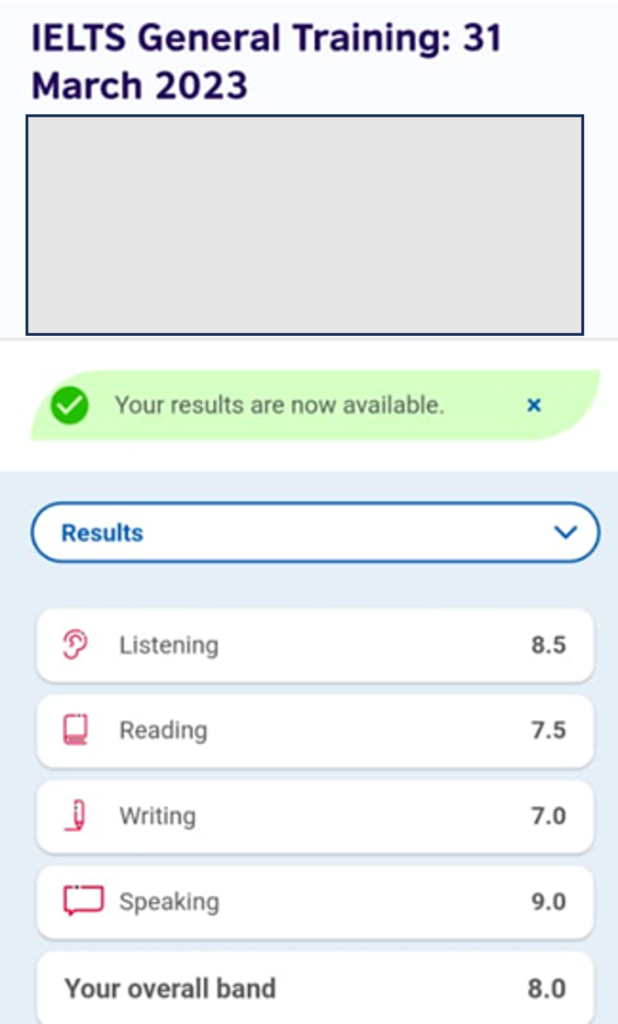 ielts results 1